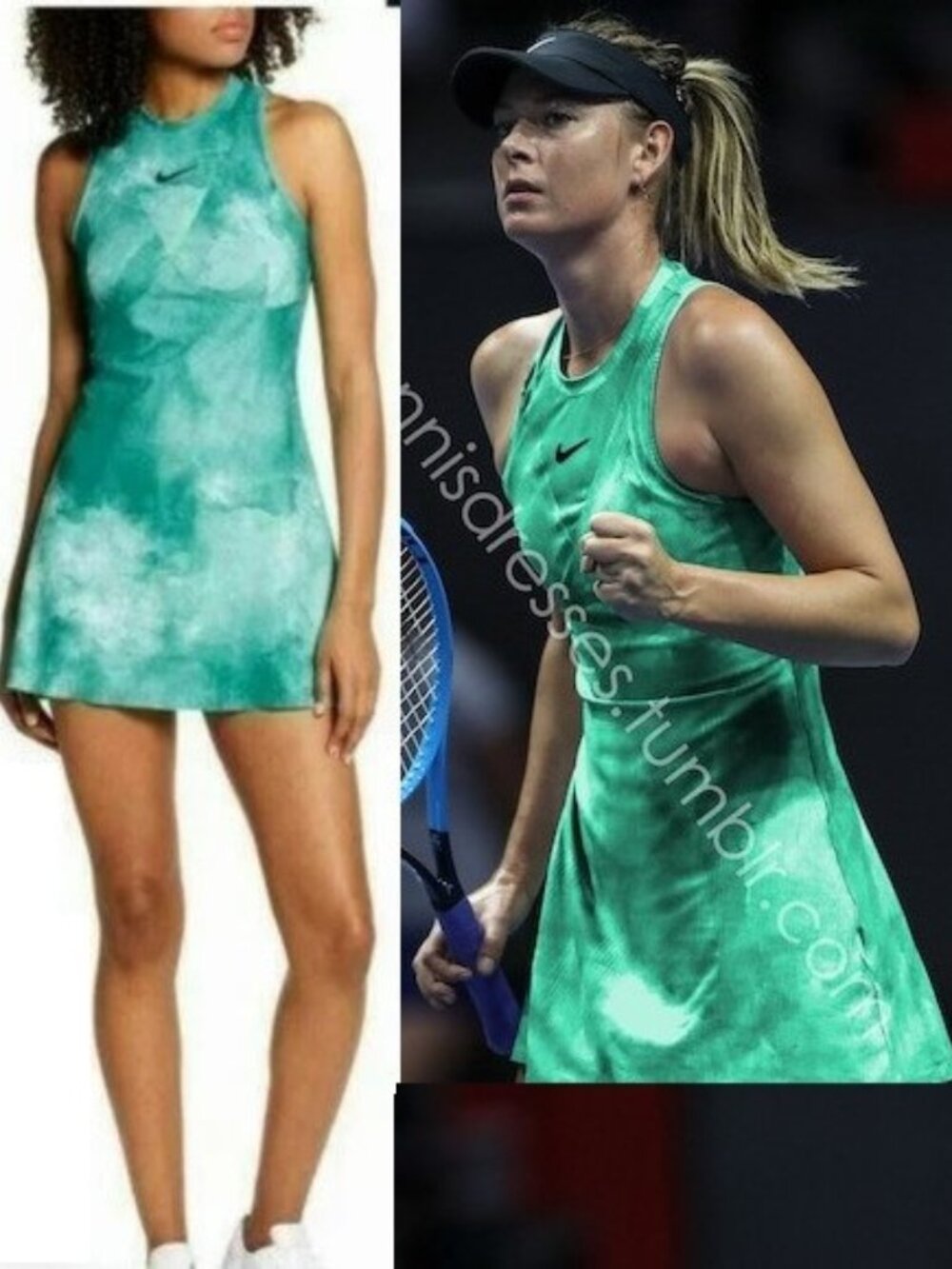 Nwt Nike Maria Sharapova Green Tennis Dress S Small